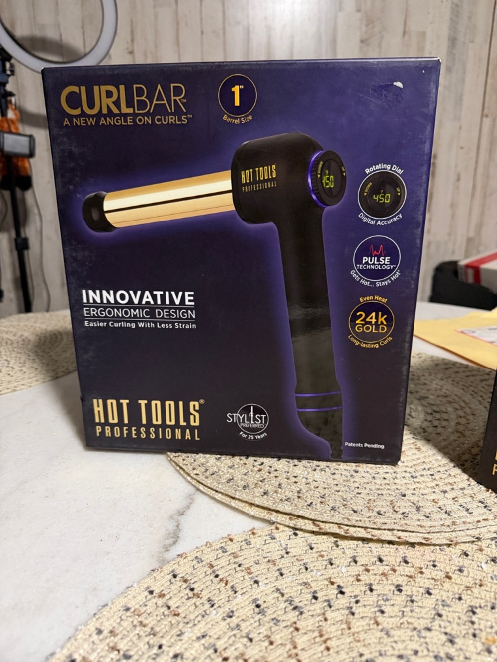 Hot Tools Professional CurlBar 1" Curling Iron - Black and Gold